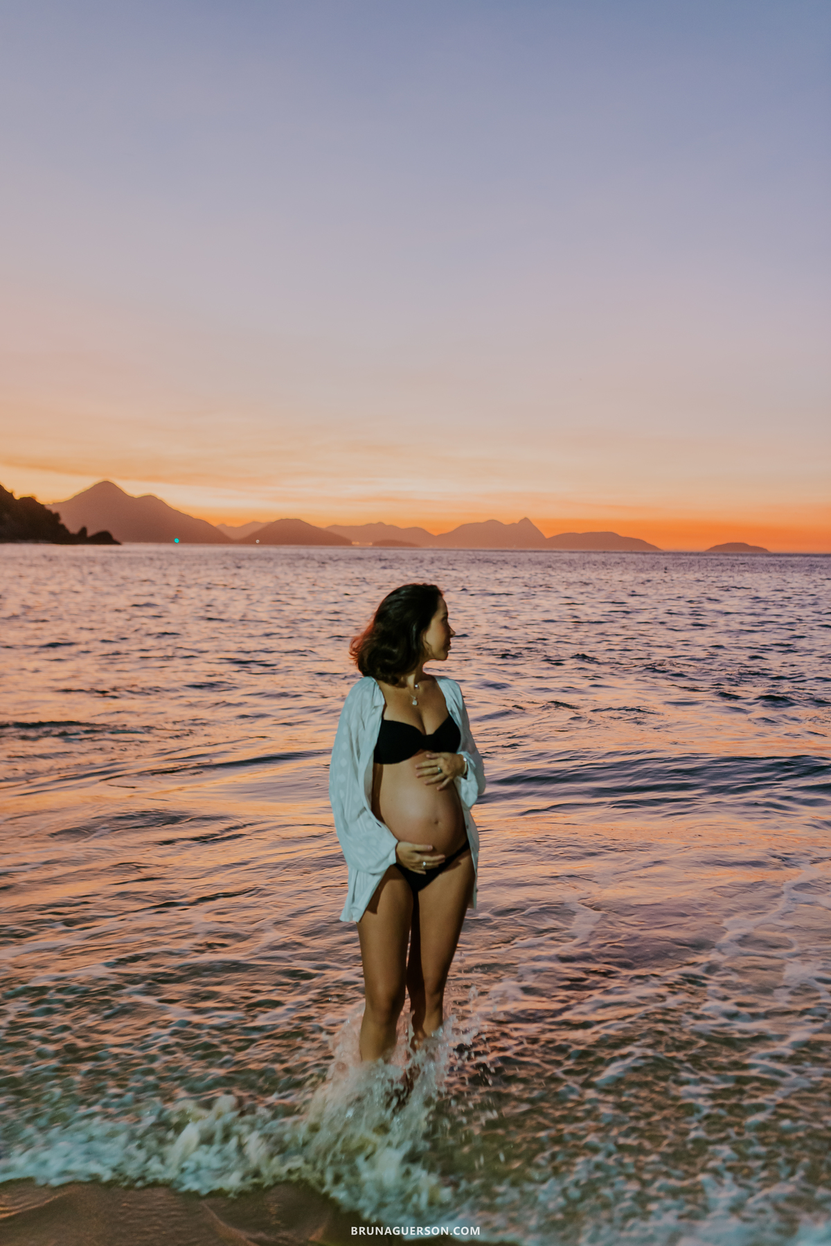 fotografia ensaio gestante praia vermelha urca Rio de Janeiro amanhecer 