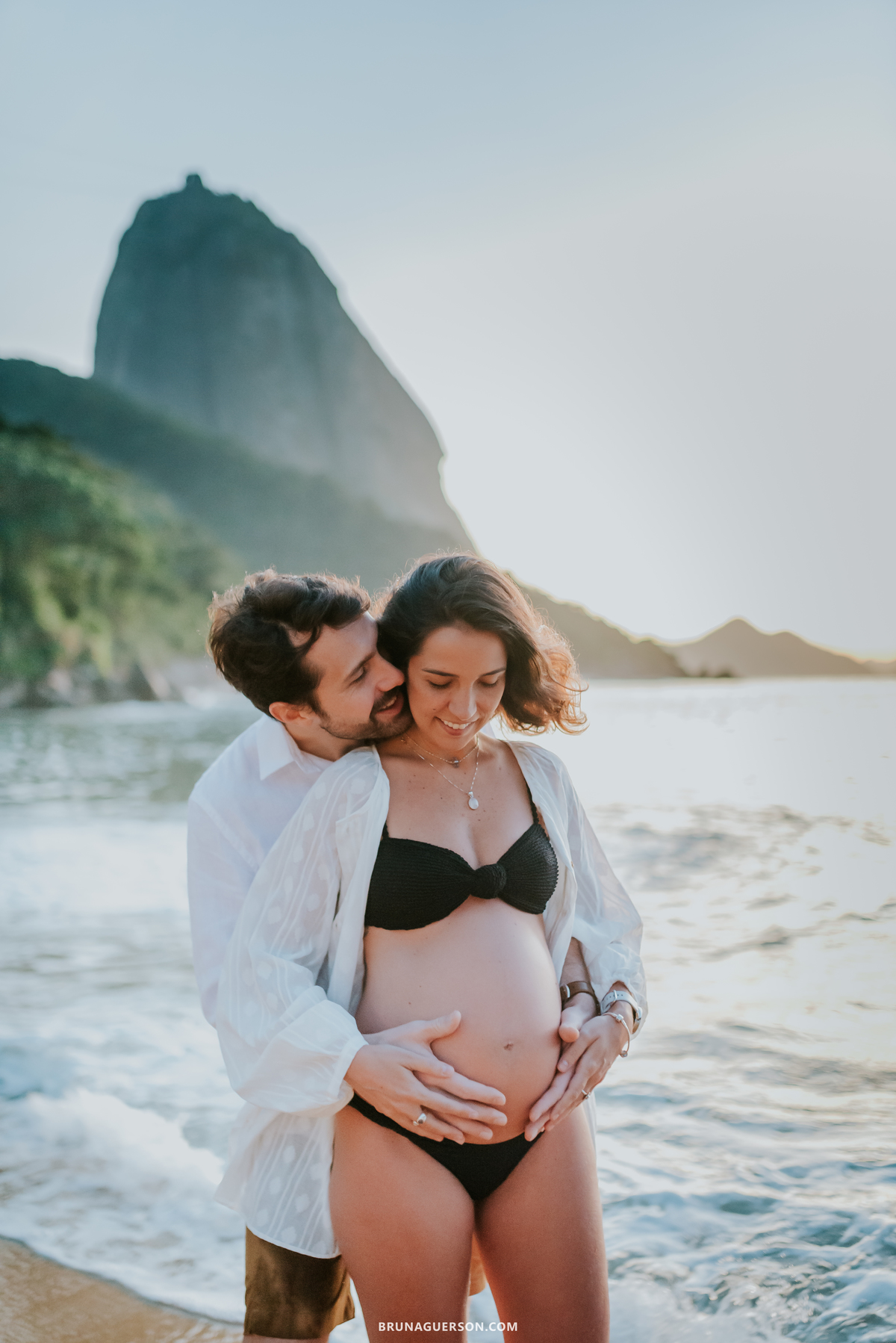 fotografia ensaio gestante praia vermelha urca Rio de Janeiro amanhecer 