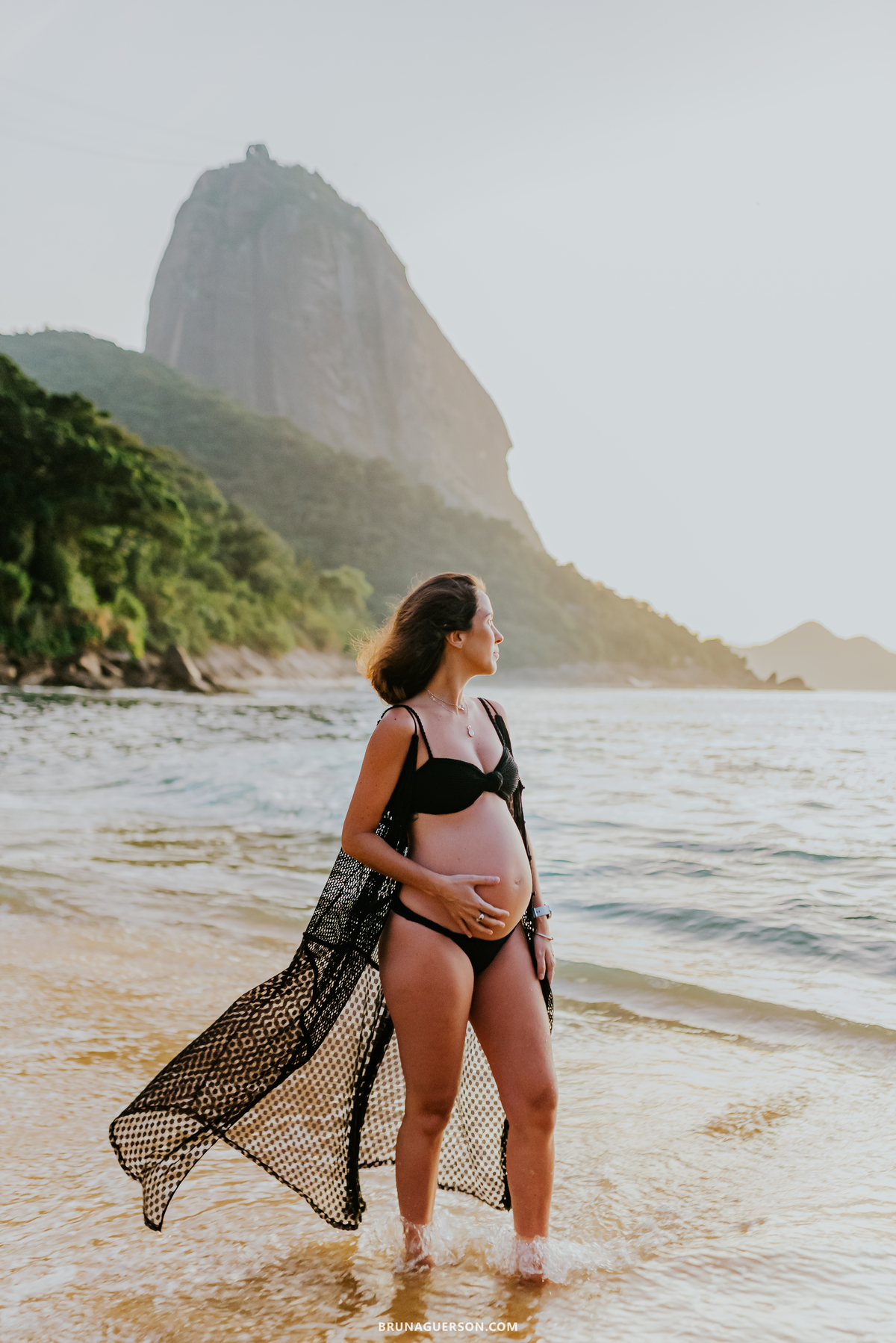 fotografia ensaio gestante praia vermelha urca Rio de Janeiro amanhecer 