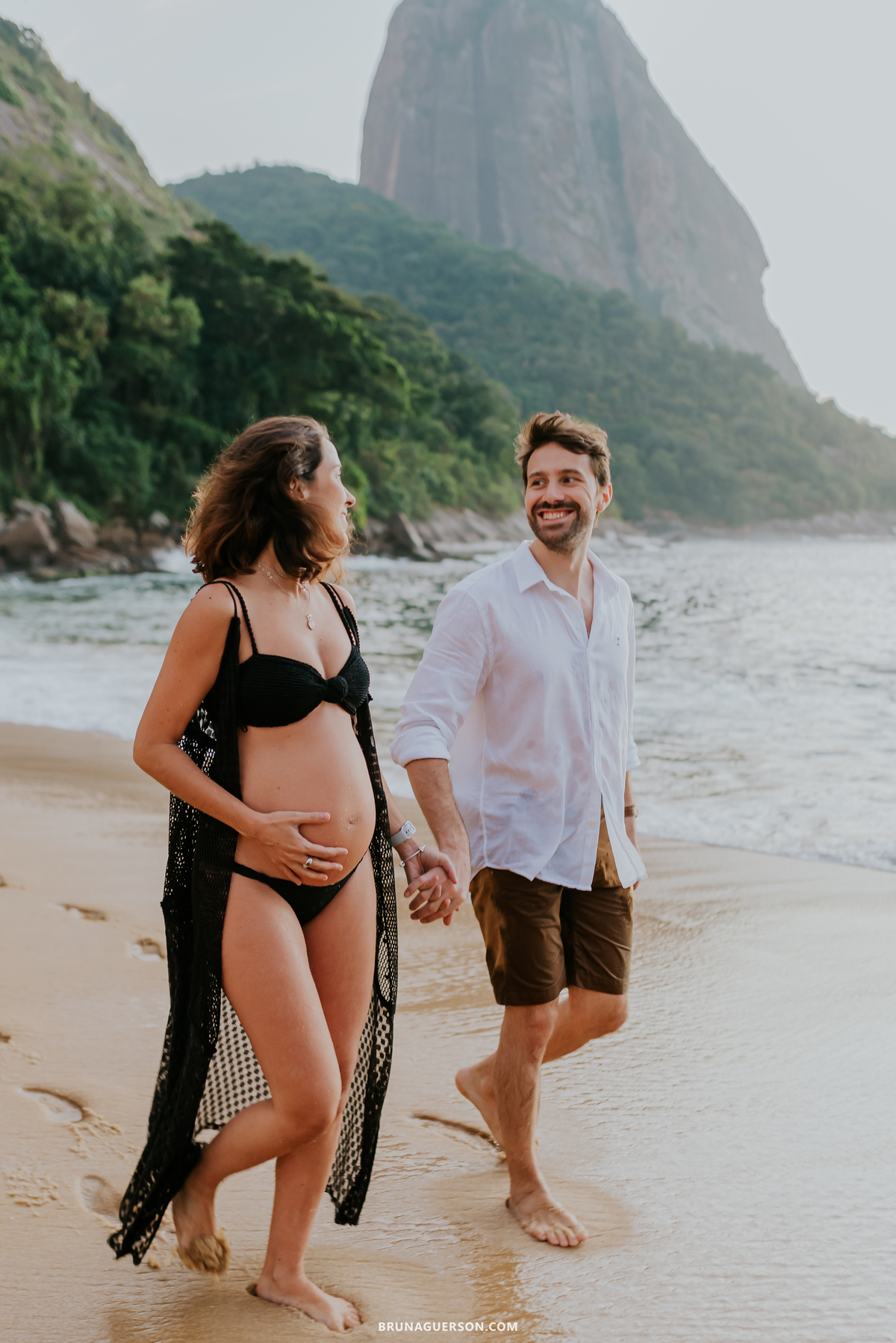 fotografia ensaio gestante praia vermelha urca Rio de Janeiro amanhecer 