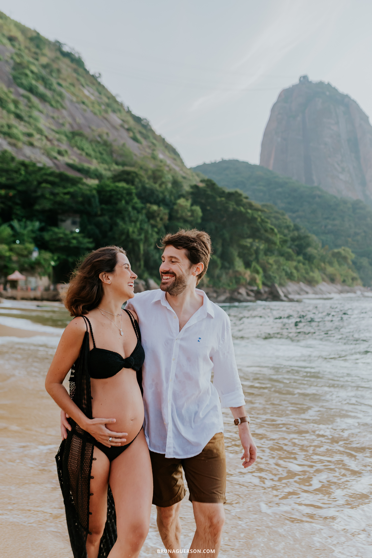 fotografia ensaio gestante praia vermelha urca Rio de Janeiro amanhecer 