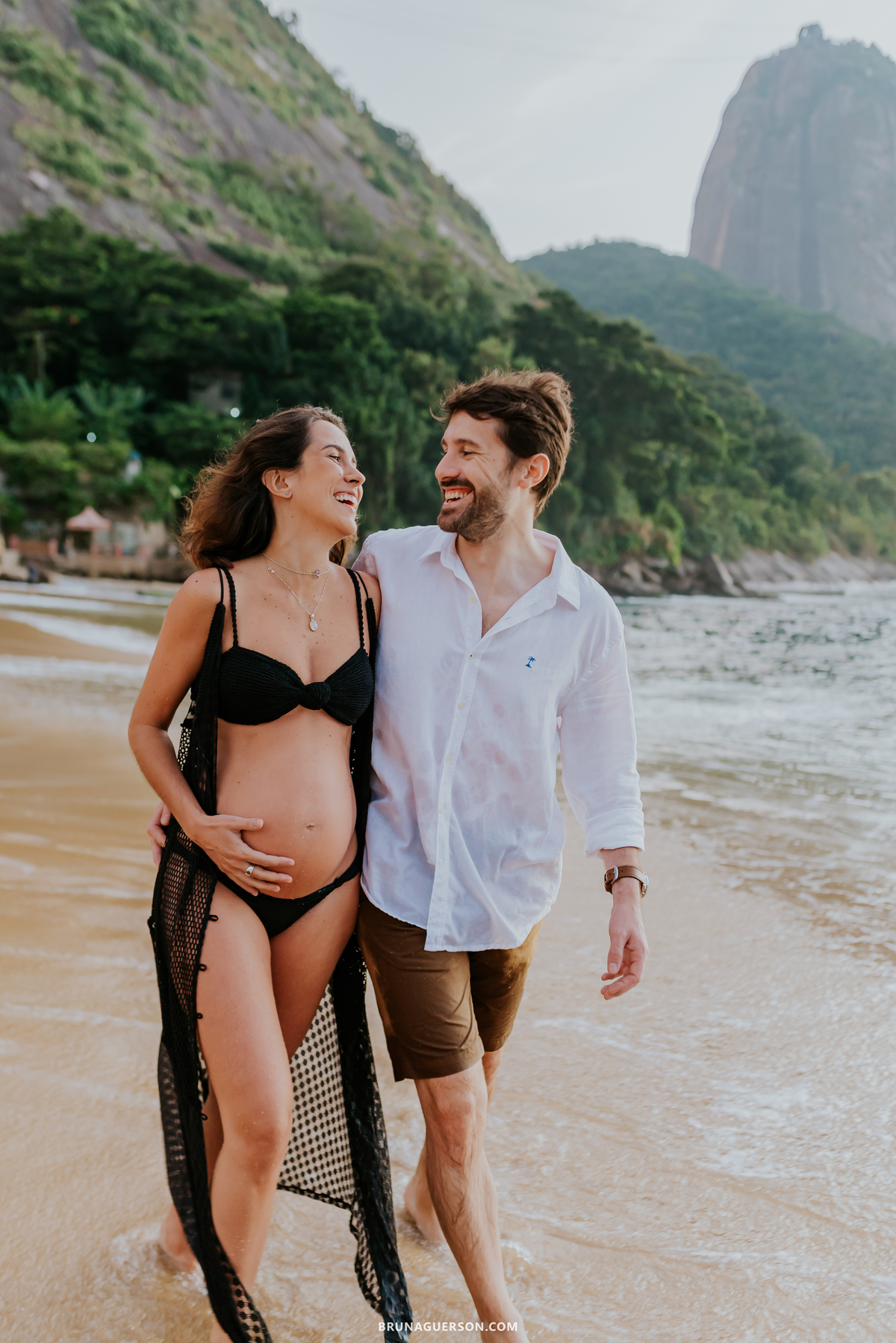 fotografia ensaio gestante praia vermelha urca Rio de Janeiro amanhecer 