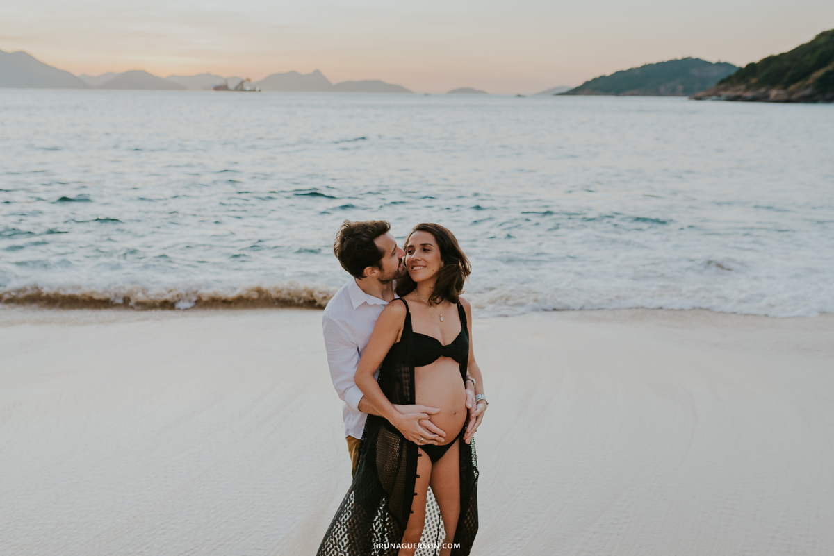 fotografia ensaio gestante praia vermelha urca Rio de Janeiro amanhecer 