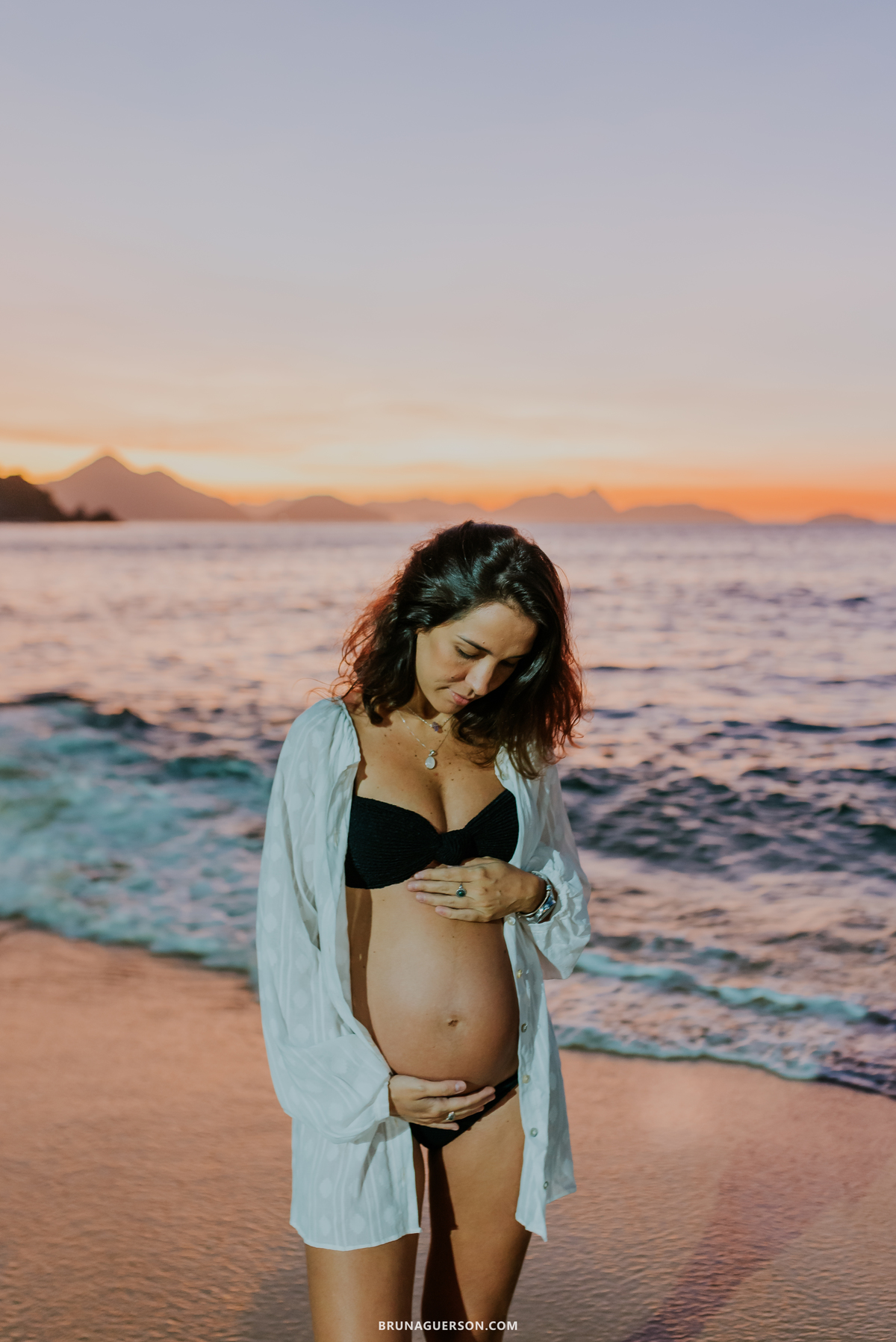 fotografia ensaio gestante praia vermelha urca Rio de Janeiro amanhecer 