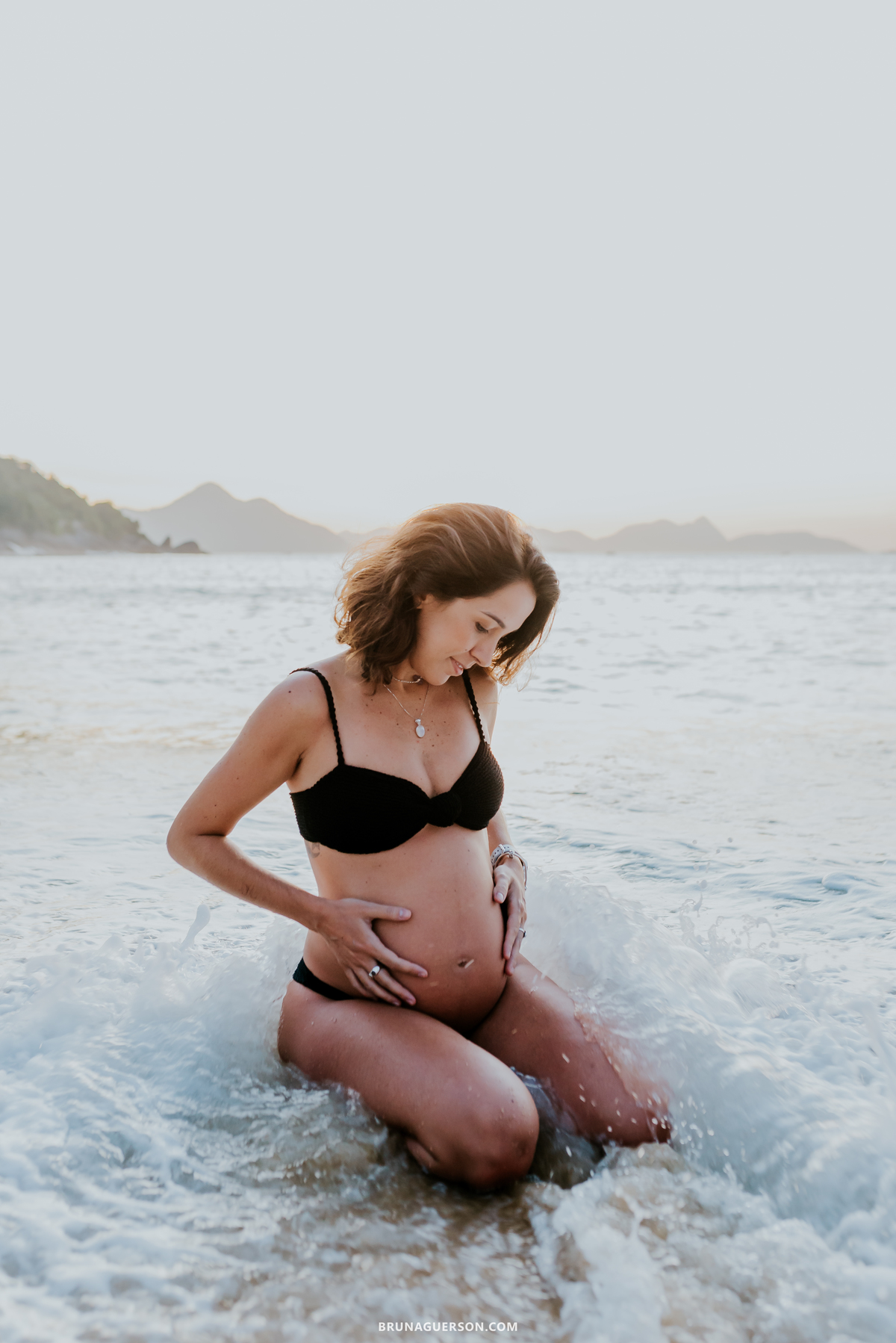 fotografia ensaio gestante praia vermelha urca Rio de Janeiro amanhecer externo 