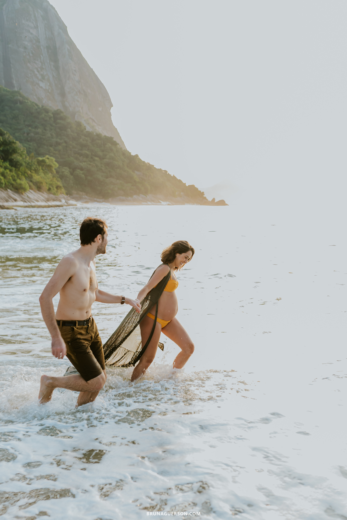fotografia ensaio gestante praia vermelha urca Rio de Janeiro amanhecer externo 