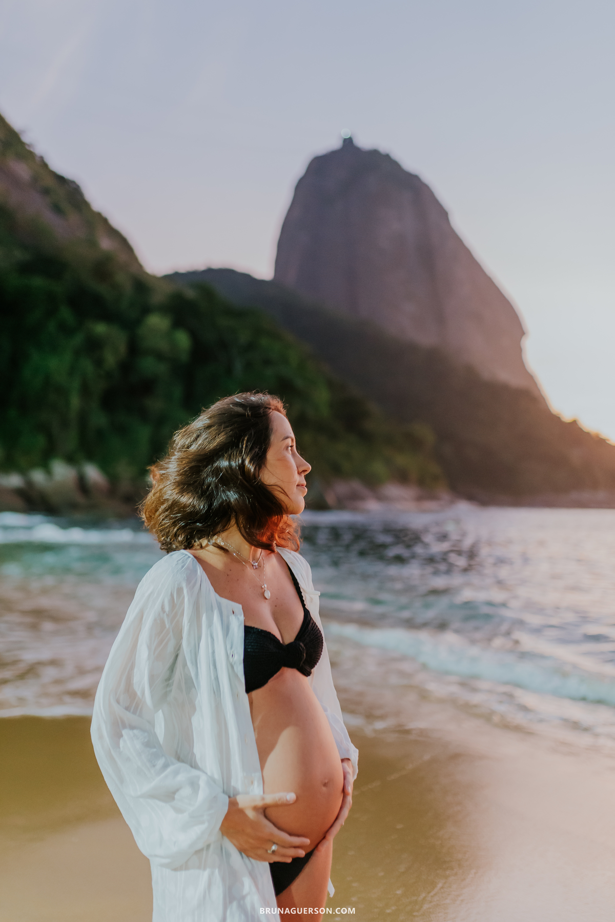 fotografia ensaio gestante praia vermelha urca Rio de Janeiro amanhecer 