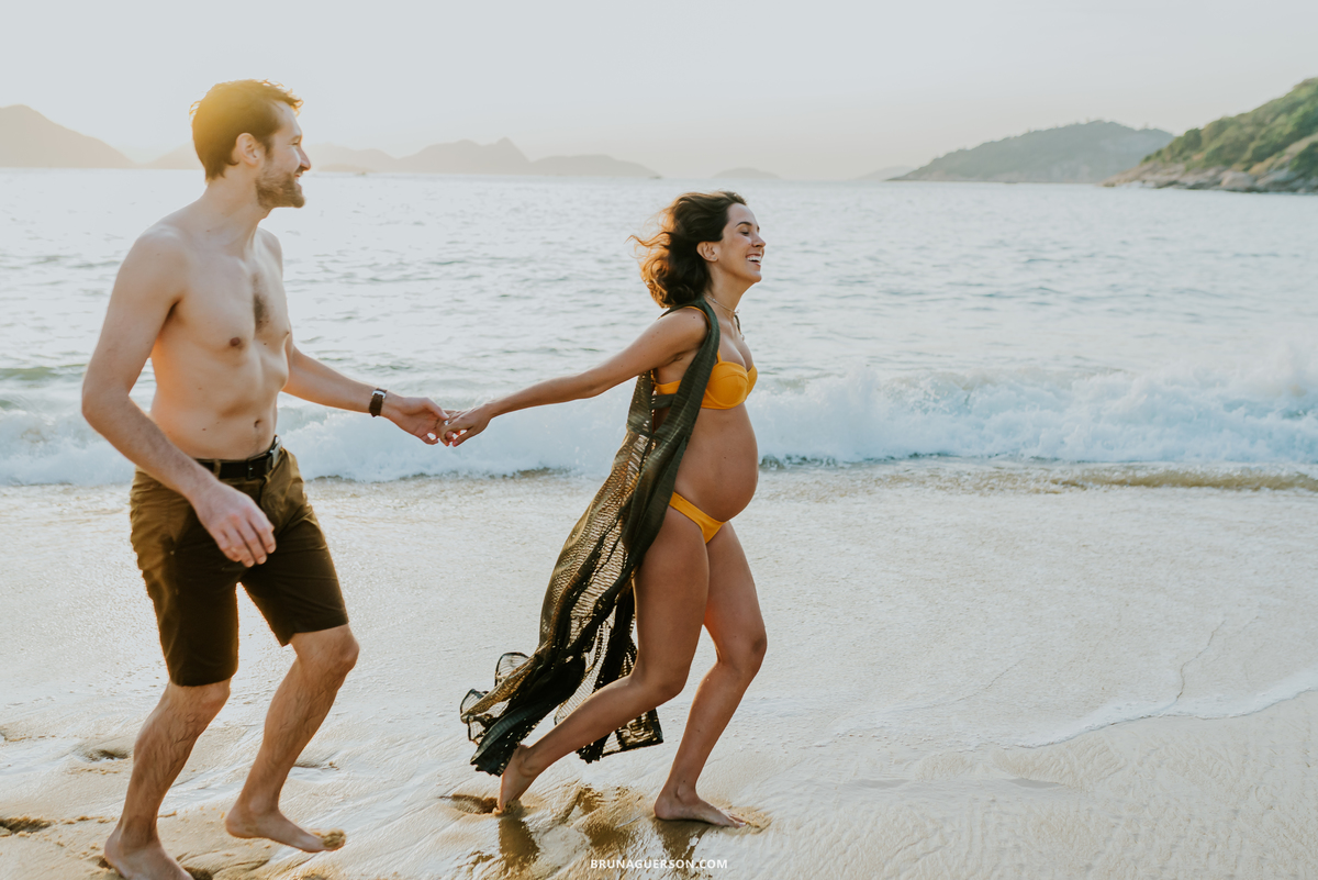 fotografia ensaio gestante praia vermelha urca Rio de Janeiro amanhecer externo 