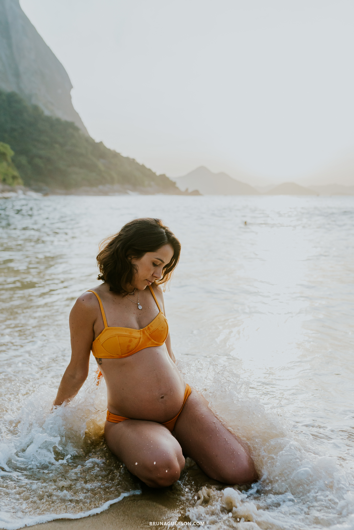 fotografia ensaio gestante praia vermelha urca Rio de Janeiro amanhecer externo 