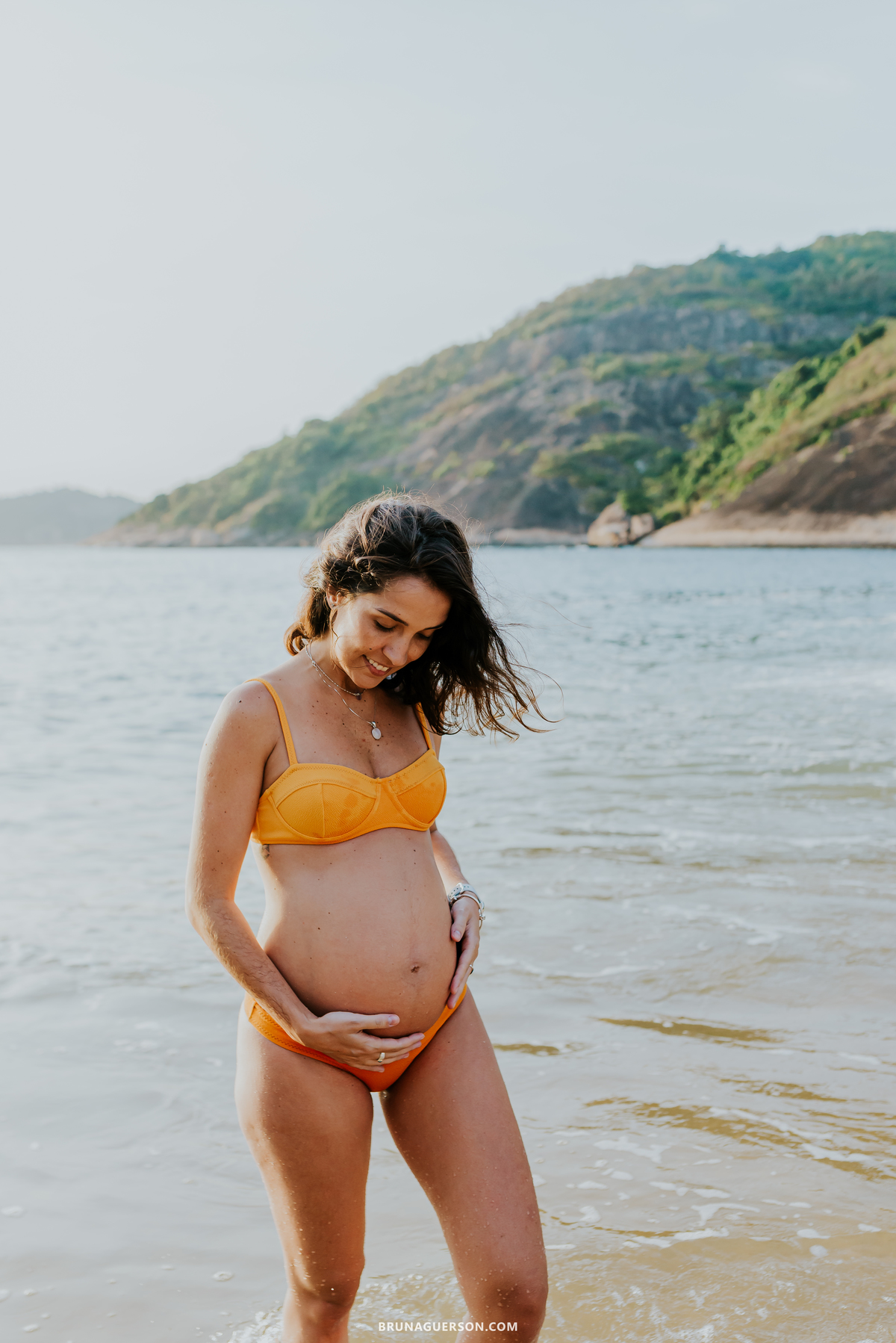 fotografia ensaio gestante praia vermelha urca Rio de Janeiro amanhecer externo 