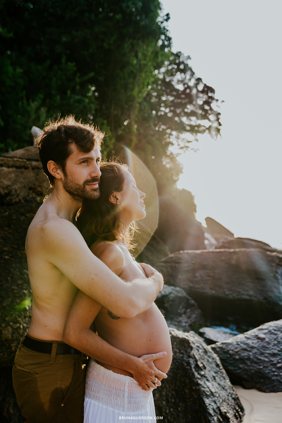 fotografia ensaio gestante praia vermelha urca Rio de Janeiro amanhecer externo 