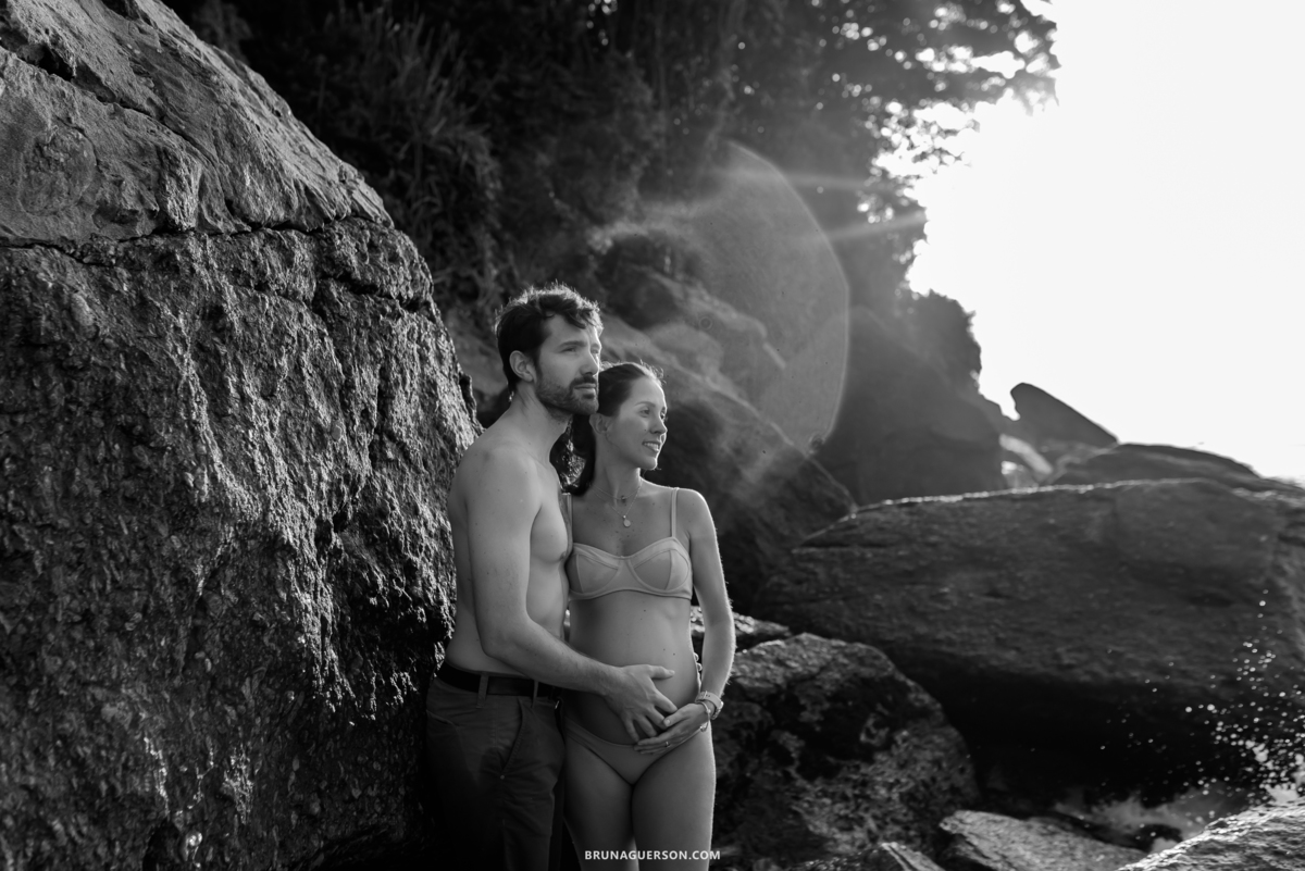 fotografia ensaio gestante praia vermelha urca Rio de Janeiro amanhecer externo 