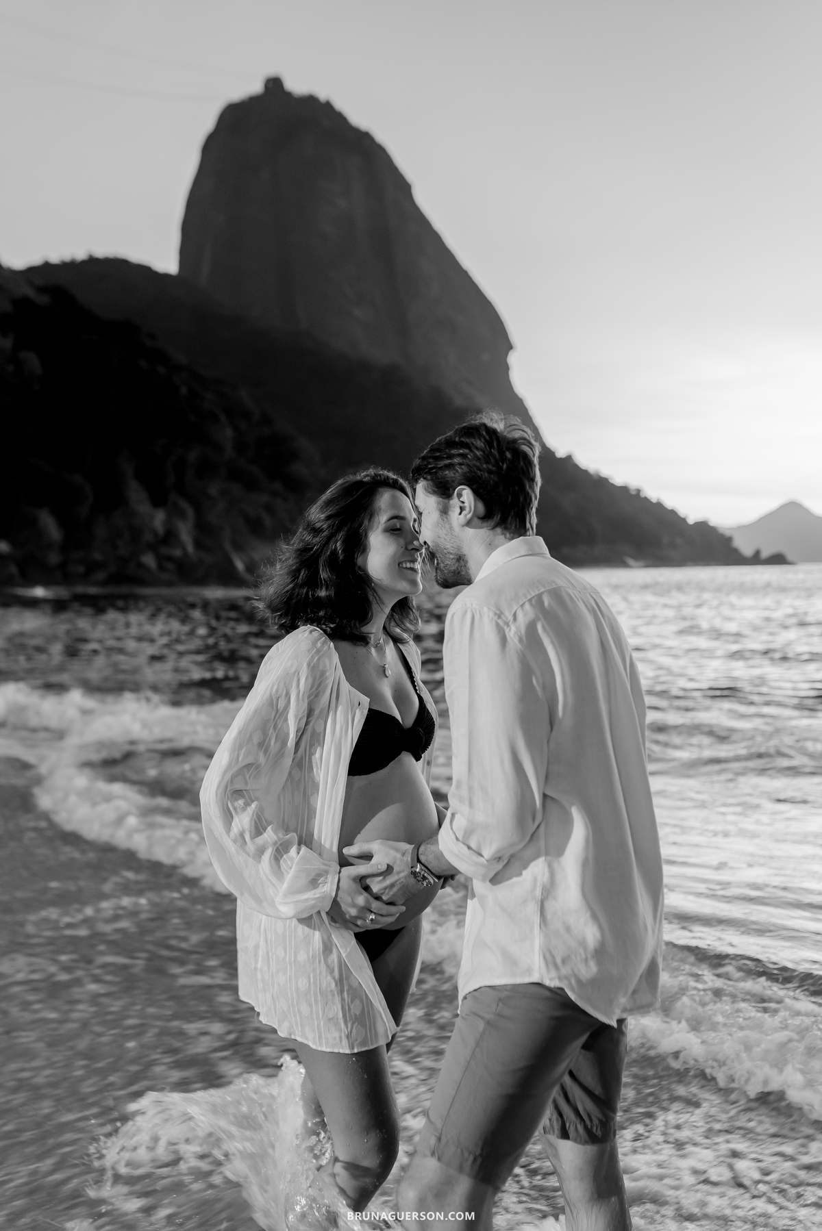 fotografia ensaio gestante praia vermelha urca Rio de Janeiro amanhecer 