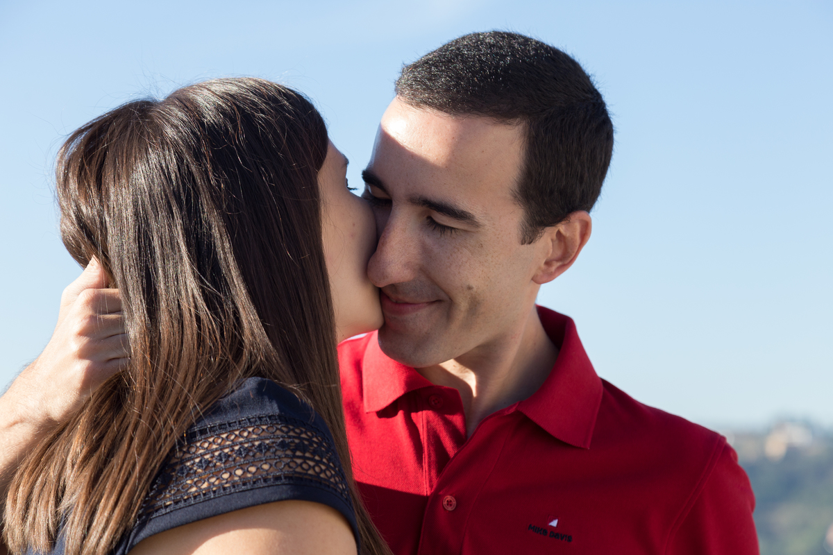 Sessão fotográfica engagement na cidade de Coimbra