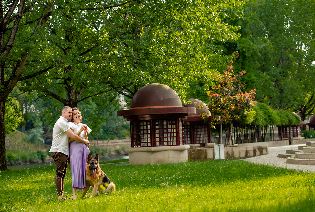 sessão fotografica de solteiros com cão
