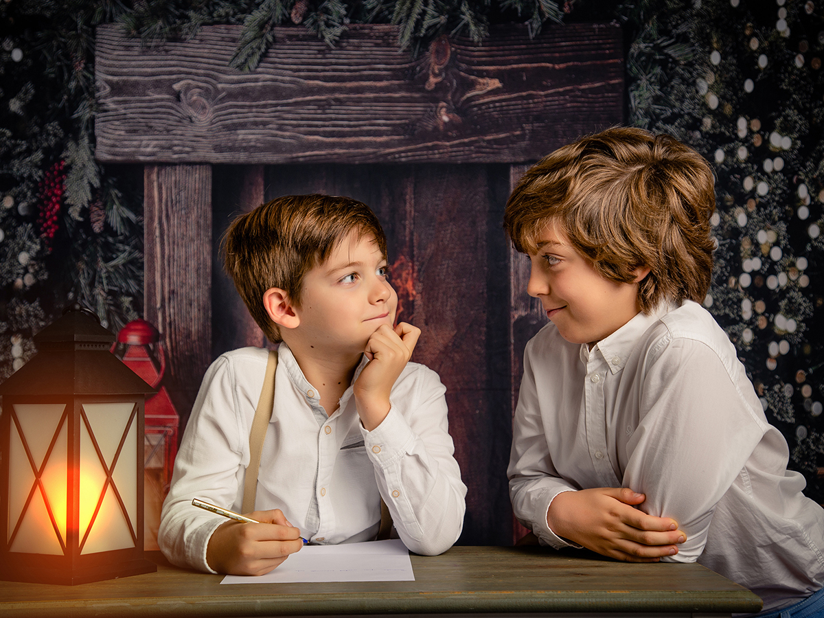 escrever No Natal com luz da candeia