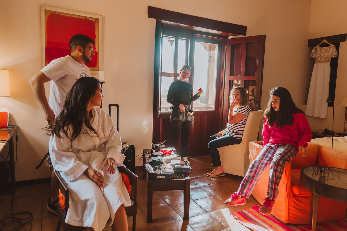 momentos previos a la boda de dia en estancia colome