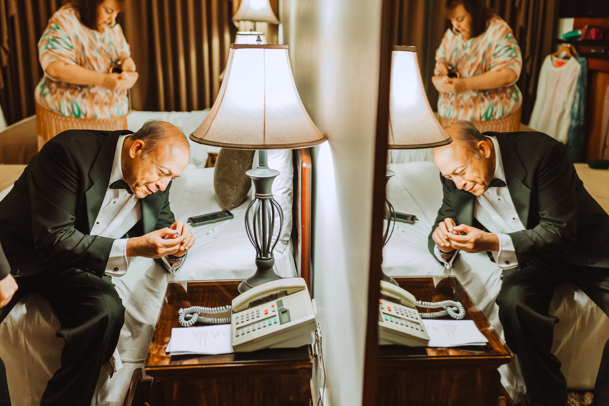 reflejo previa del novio y familia papa