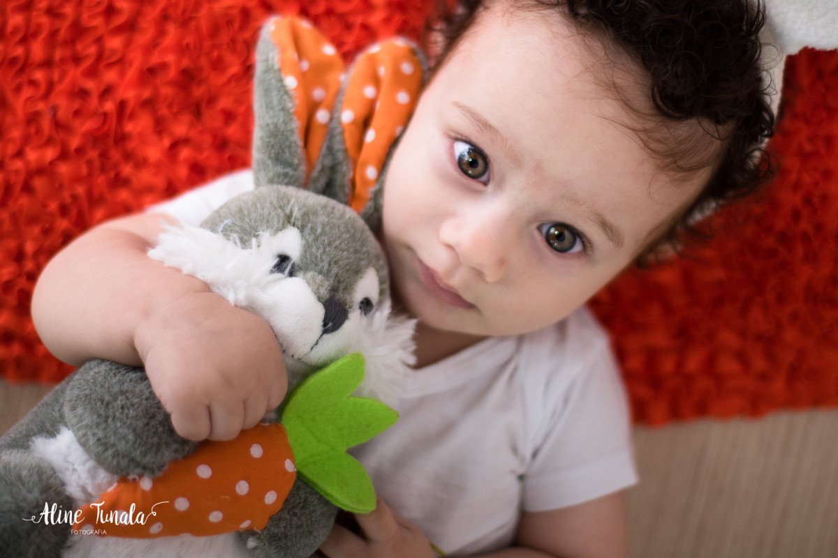 Mini sessões de páscoa que aconteceram em Cachoeiro de Itapemirim. Ensaios de páscoa com cenário temático com cenoura, ovinhos e coelhos