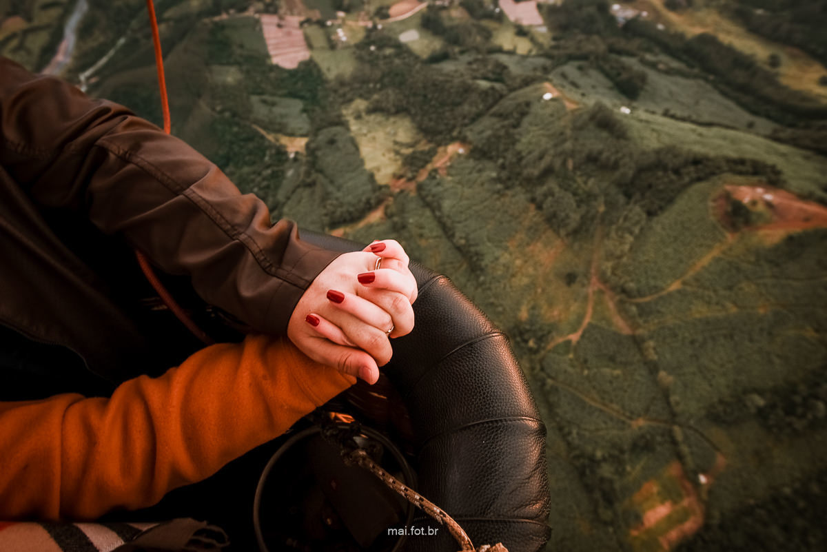 pedido de casamento em passeio de balão