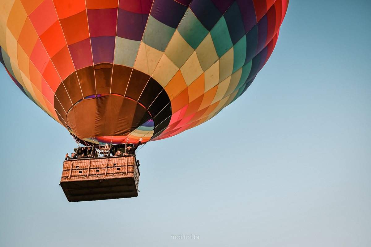 flutando em um balão