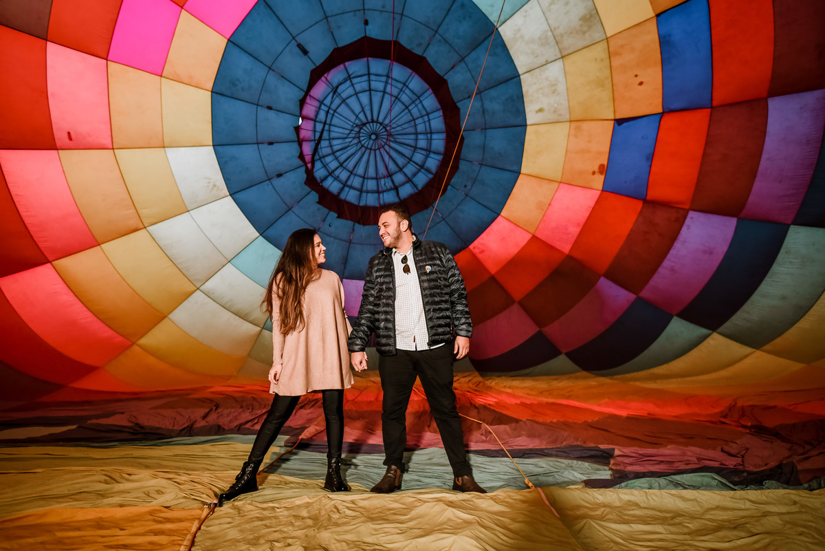 ensaio de casal no voo 