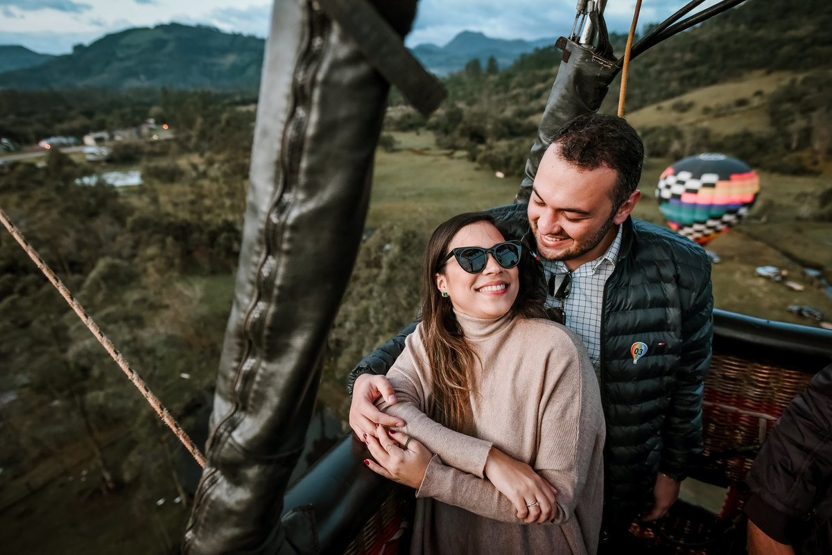 voando em um balão de ar quente 