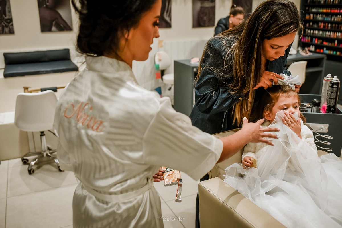 noivinha se arrumando