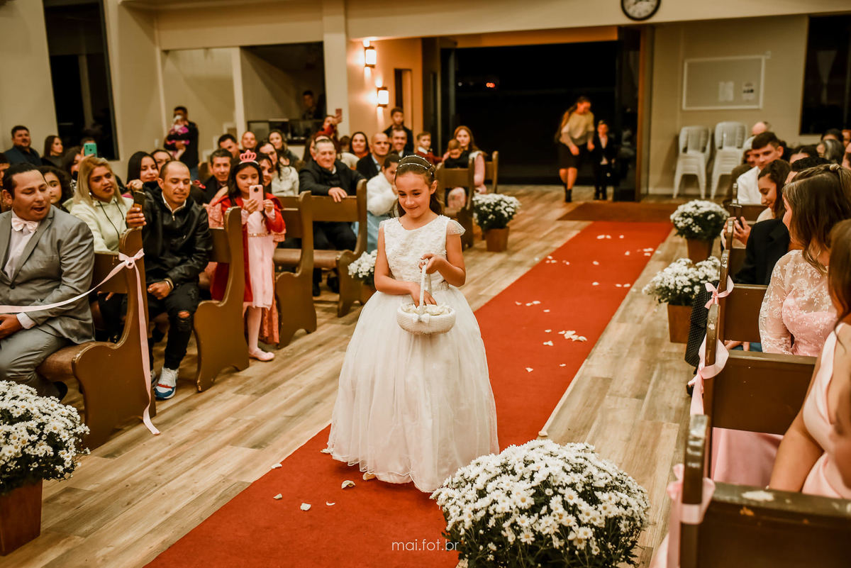 flores na entrada da noiva