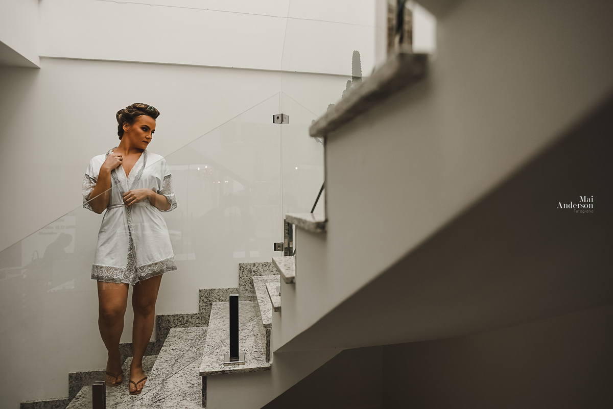 noiva no salão de beleza