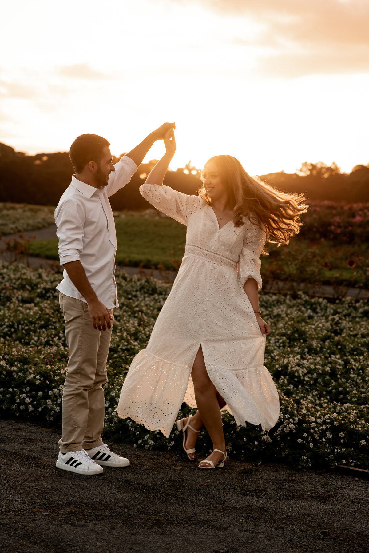 por do sol em matria parque de flores em  São Francisco de Paula, RS .