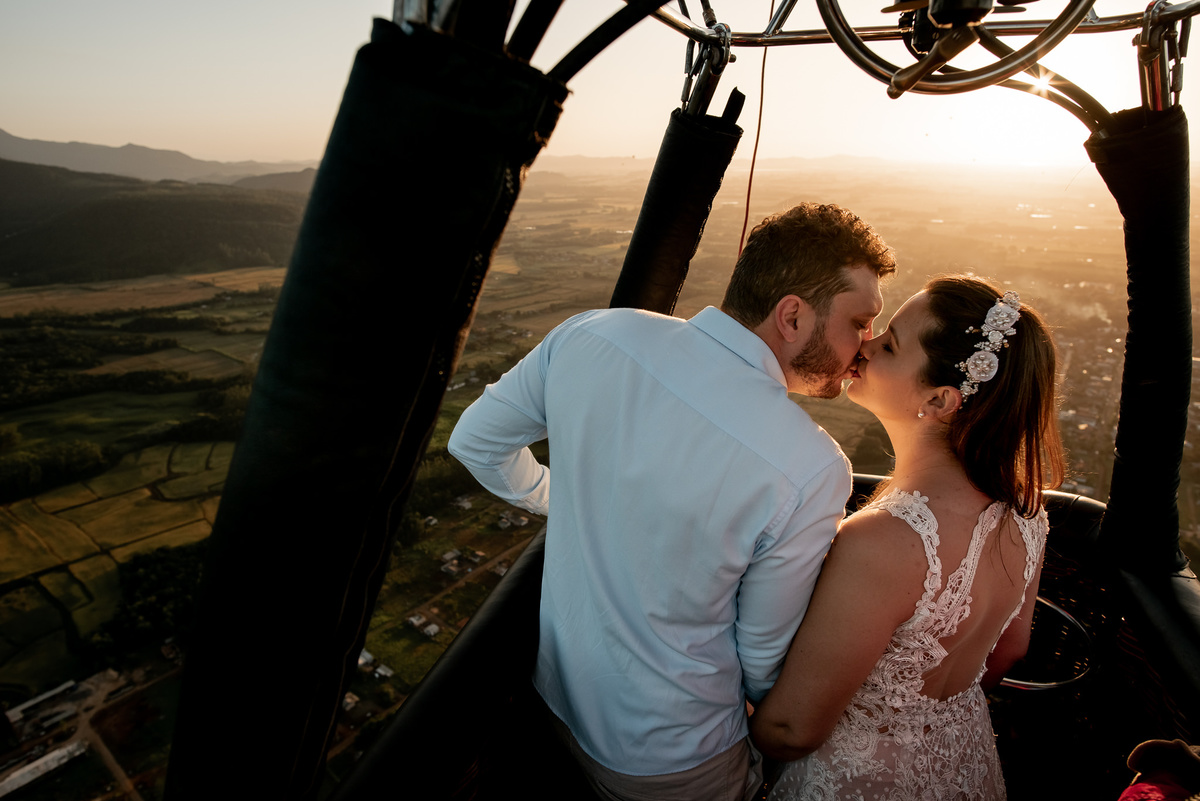 casamento no balão de ar quente