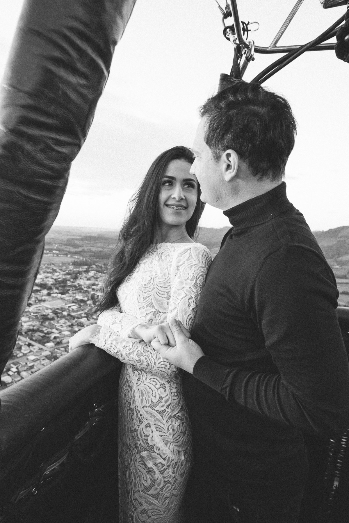 pre wedding, pedido de casamento, ensaio fotográfico de casal, passeio de balão, morada dos canyons, lugares incríveis, praia grande SC