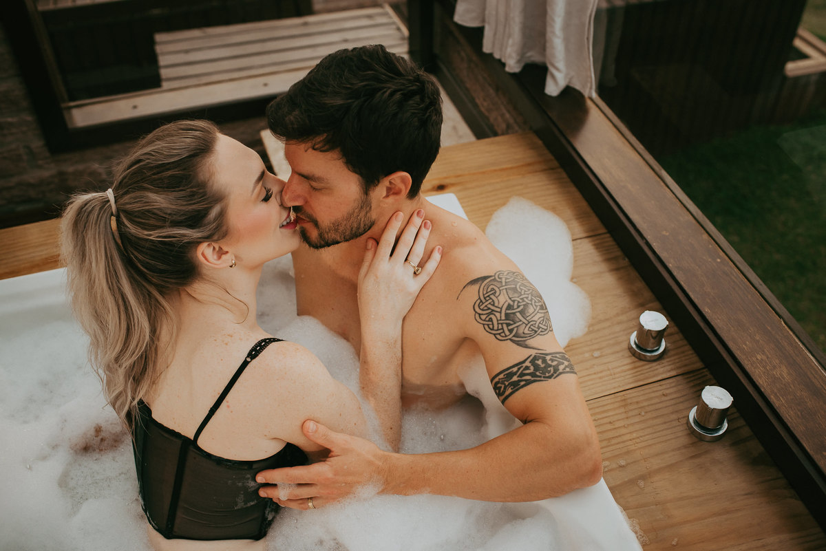 fotos em banheira , chalé 6 morada dos canyons 