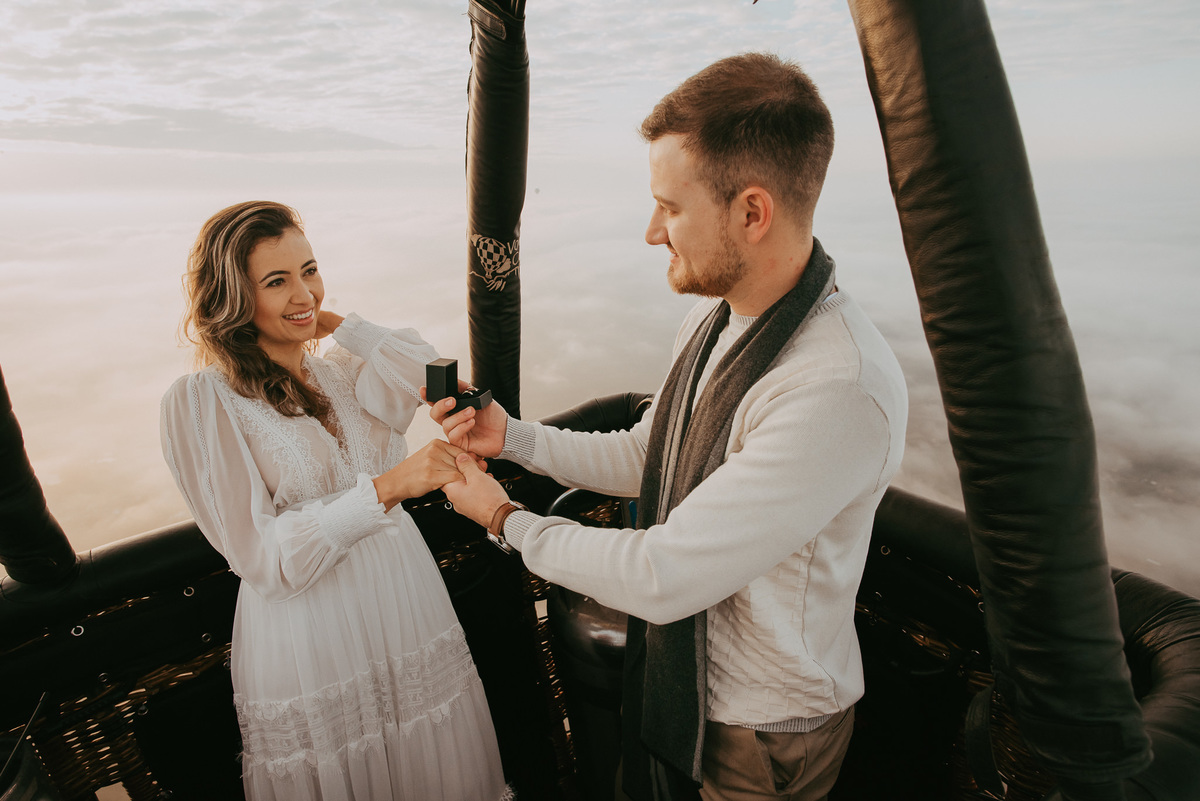 noivado em voo de balão, lugares ideais para realizar o pedido de noivado, ensaio casal