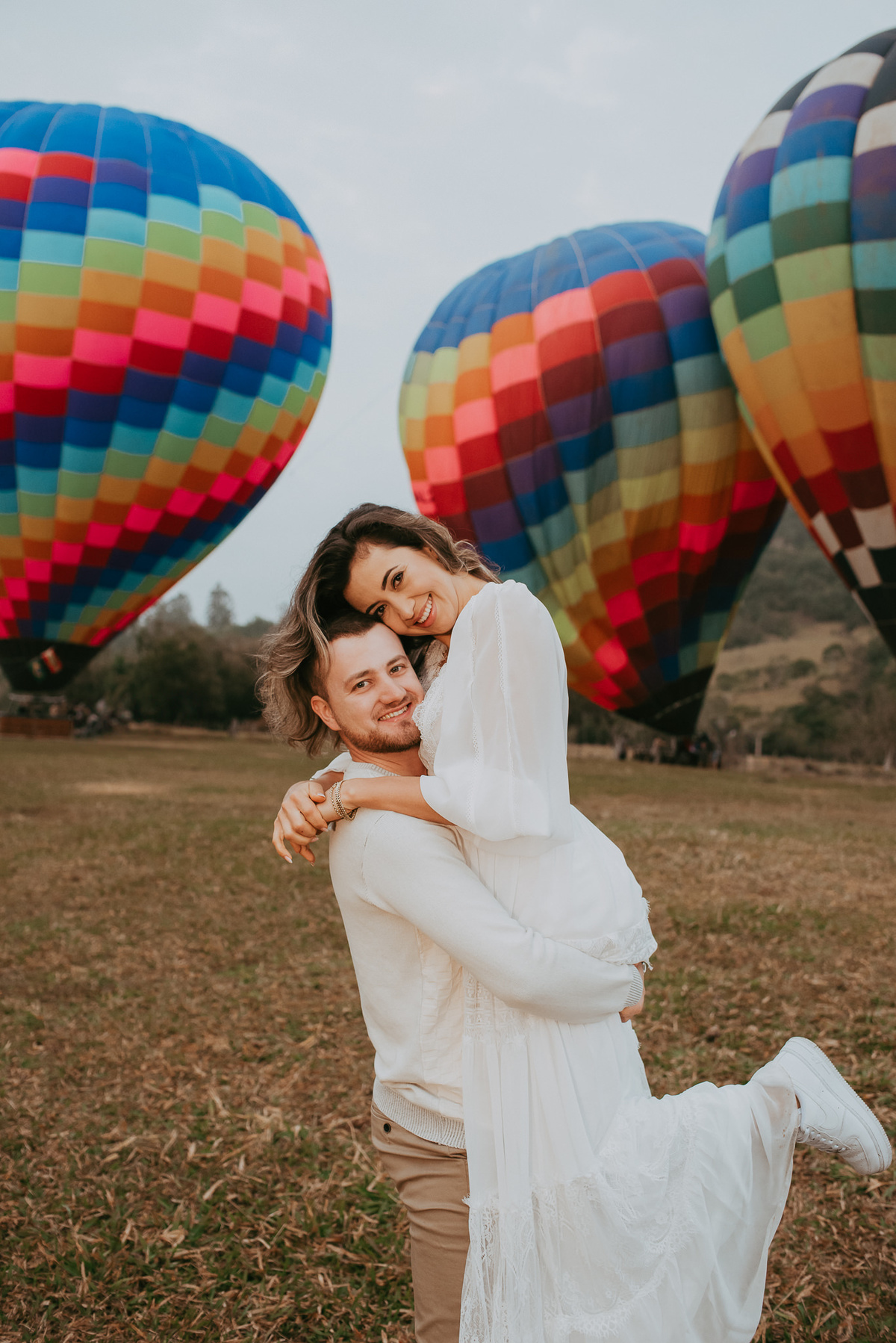 pre wedding na decolagem dos baloes