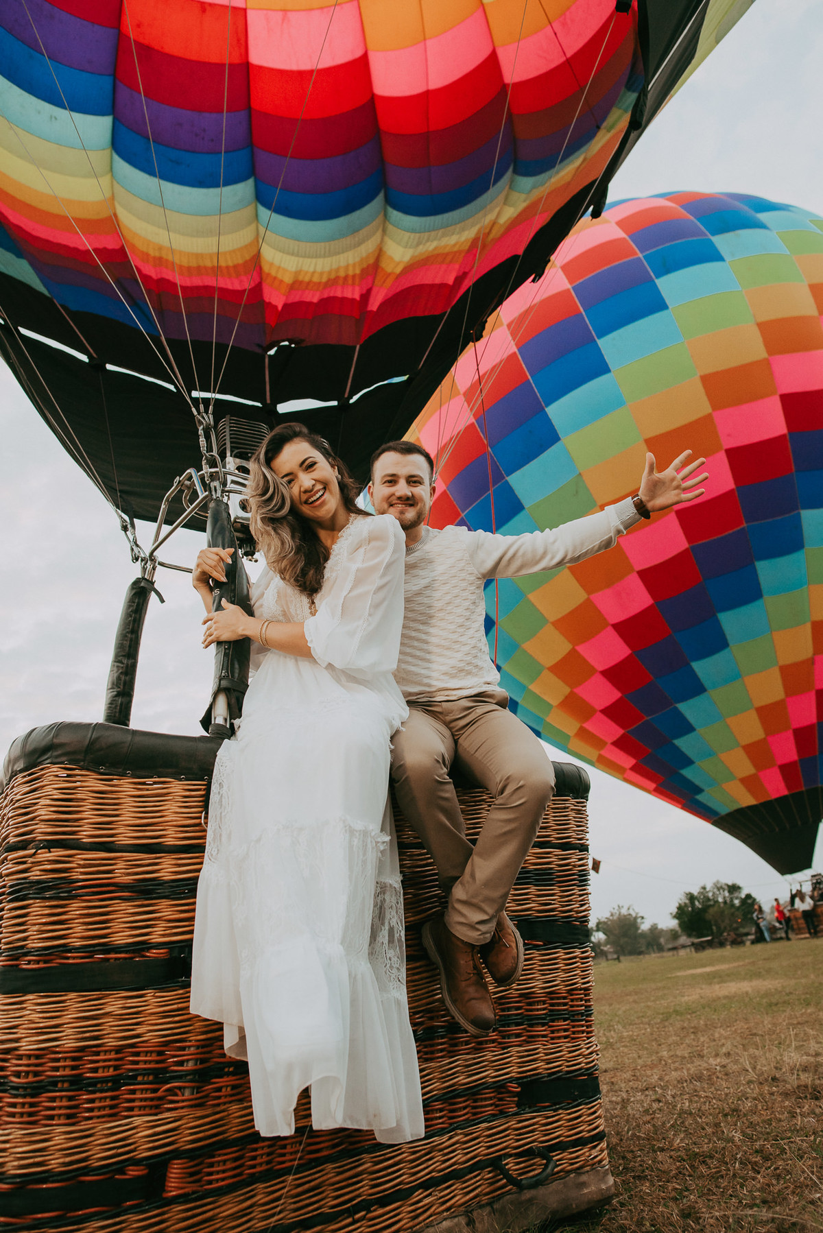 passeio de balão, como é voar de balão, ensaio de casal na serra