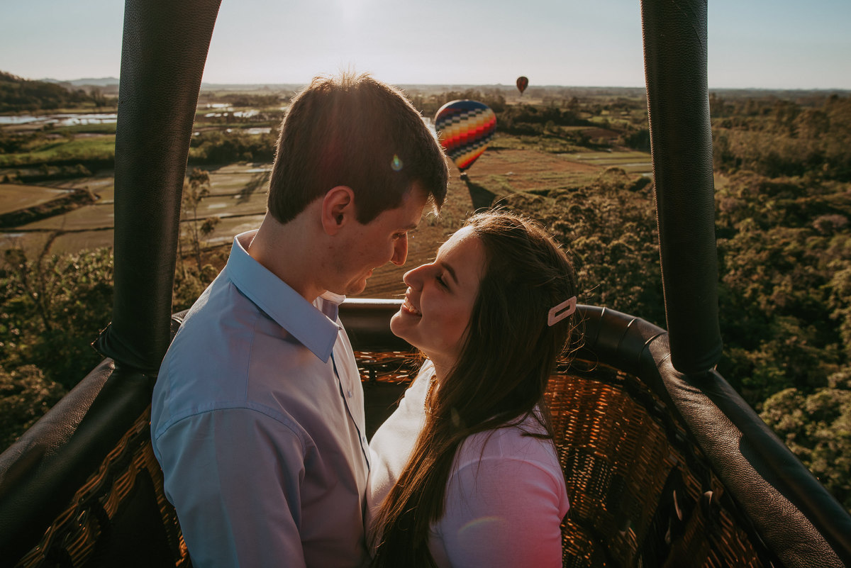 fotógrafos de casamento, casmaneot em voo de balão