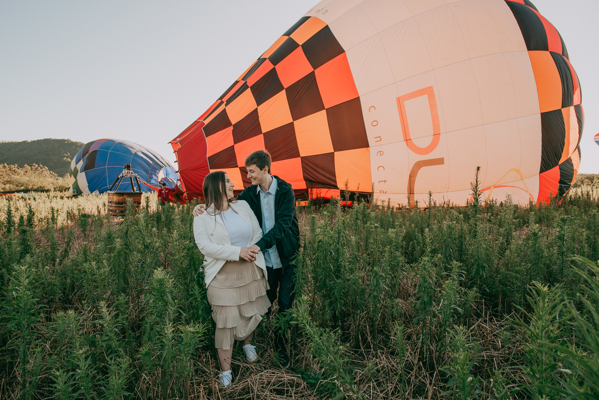 pouso de balão de ar quente 