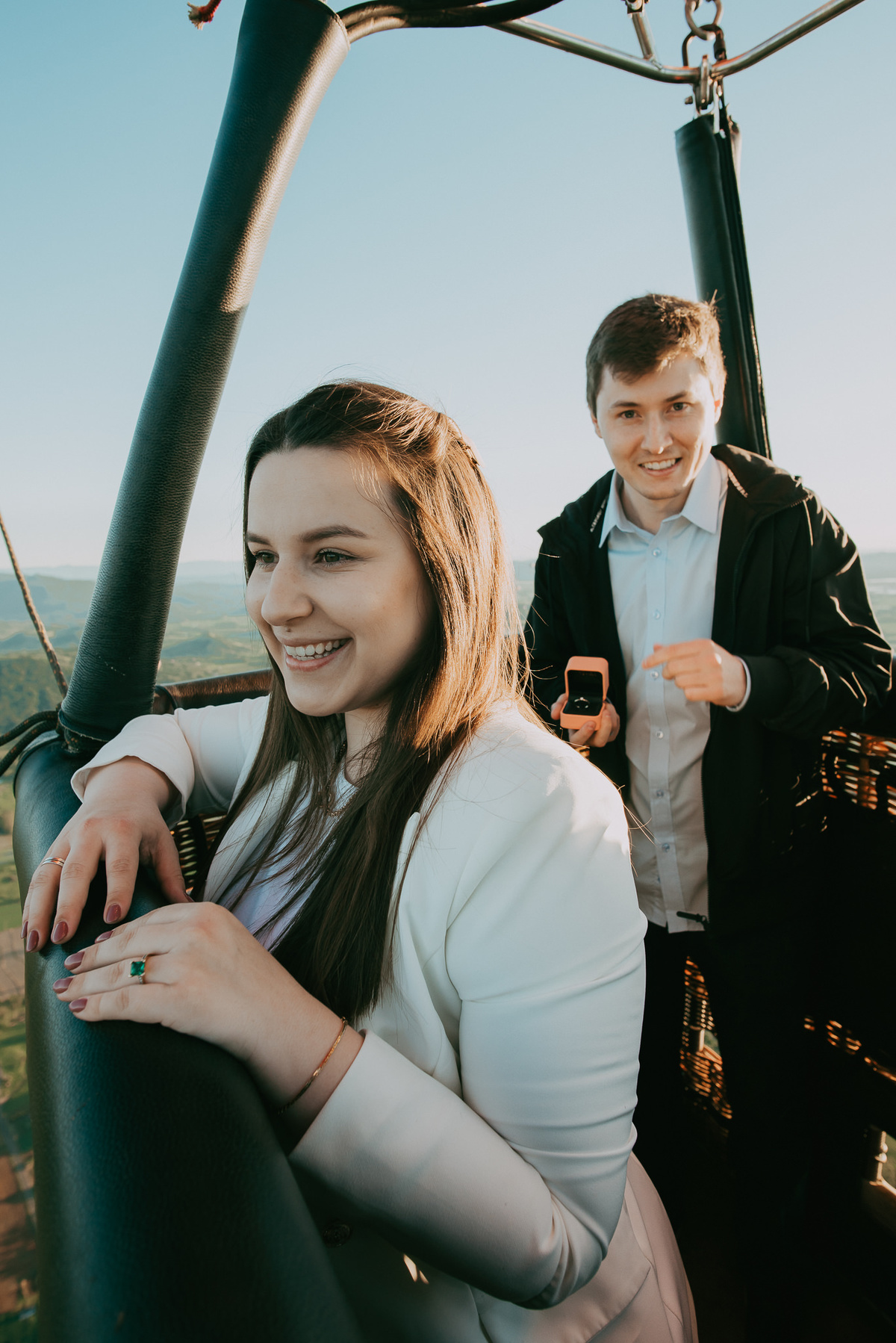 pedido de casamento surpresa, pedido de casamento em balão de ar quente, fotografos em praia grande sc, fotografos de turistas