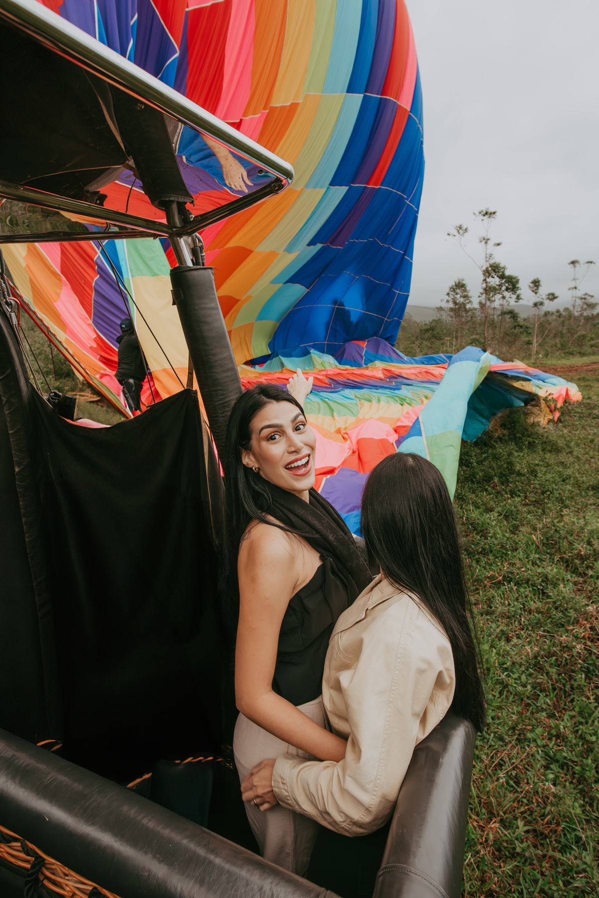 pouso de balão de ar quente em praia grande sc 