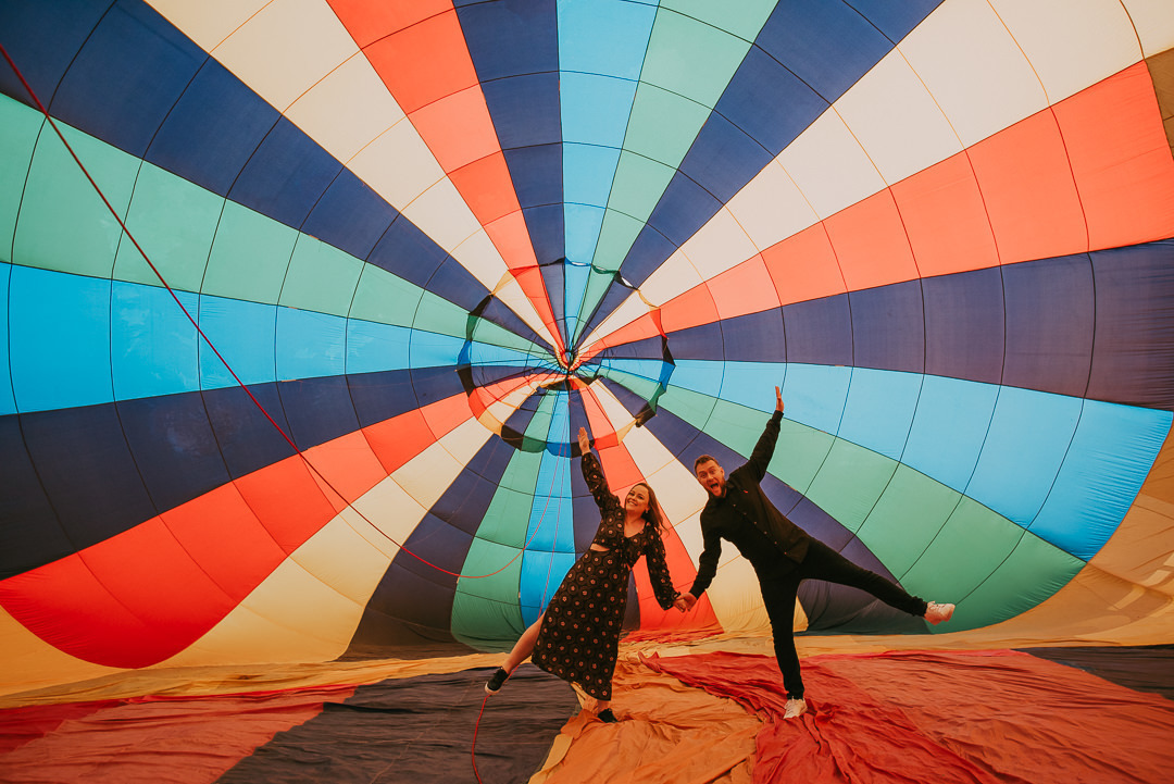 ensaio fotográfico em passeio de balão em praia grande SC