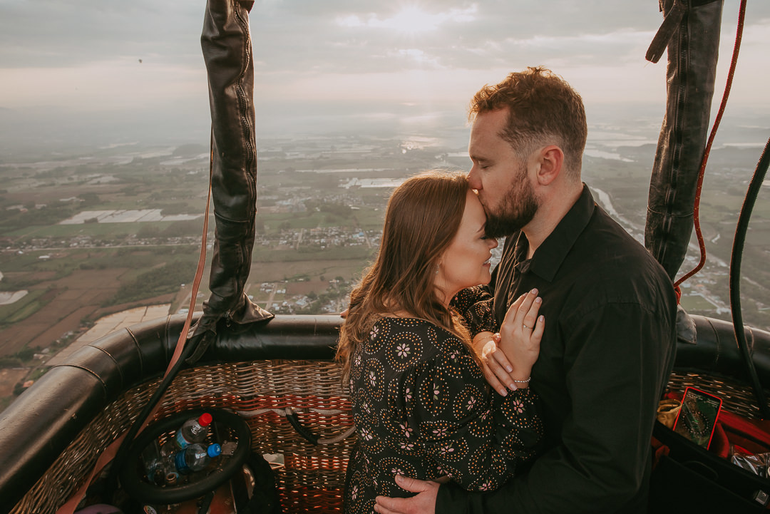 fotos durante o voo de balão