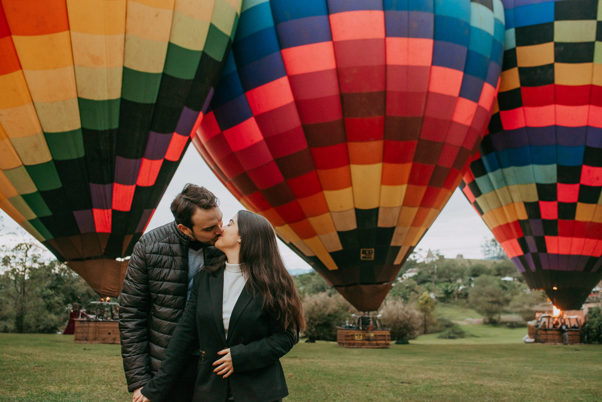 pedido de casamento em voo de balão