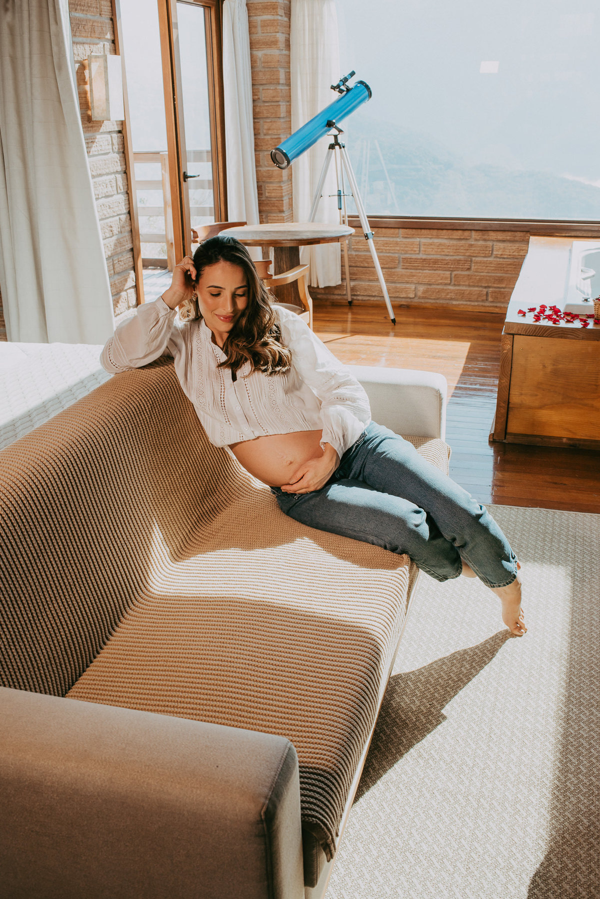 A luz perfeita da manhã nos canyons para eternizar a gestação