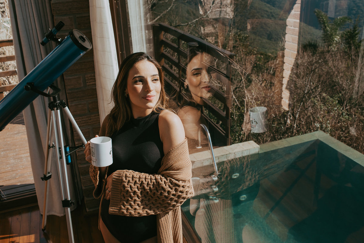 A beleza da gestação combinada com o charme da Morada dos Canyons.