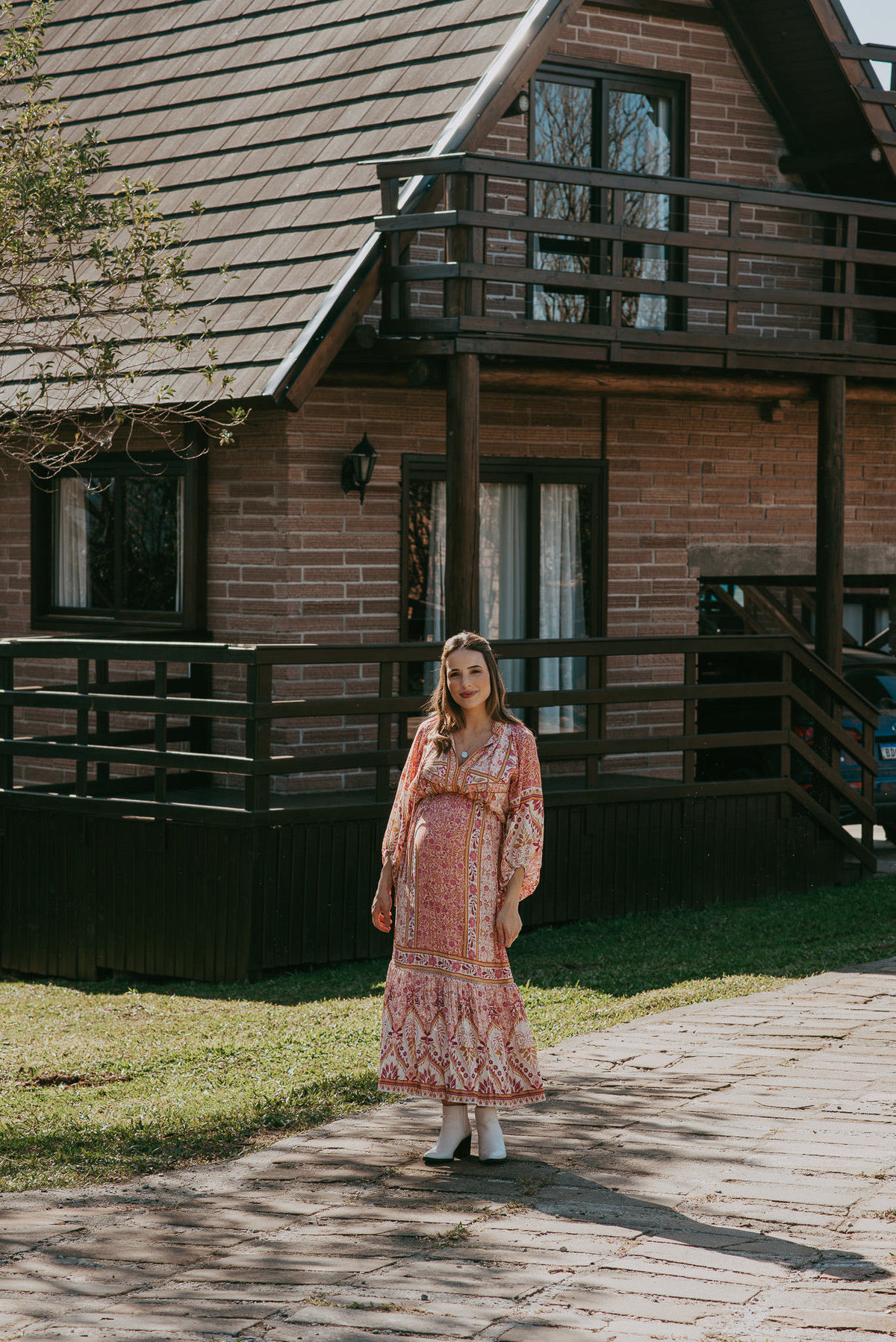 Fotos gestantes com paisagens únicas da serra catarinense.