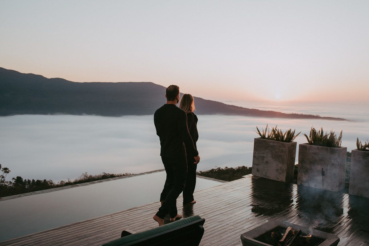 Mar de nuvens encantador em ensaio na serra catarinense.