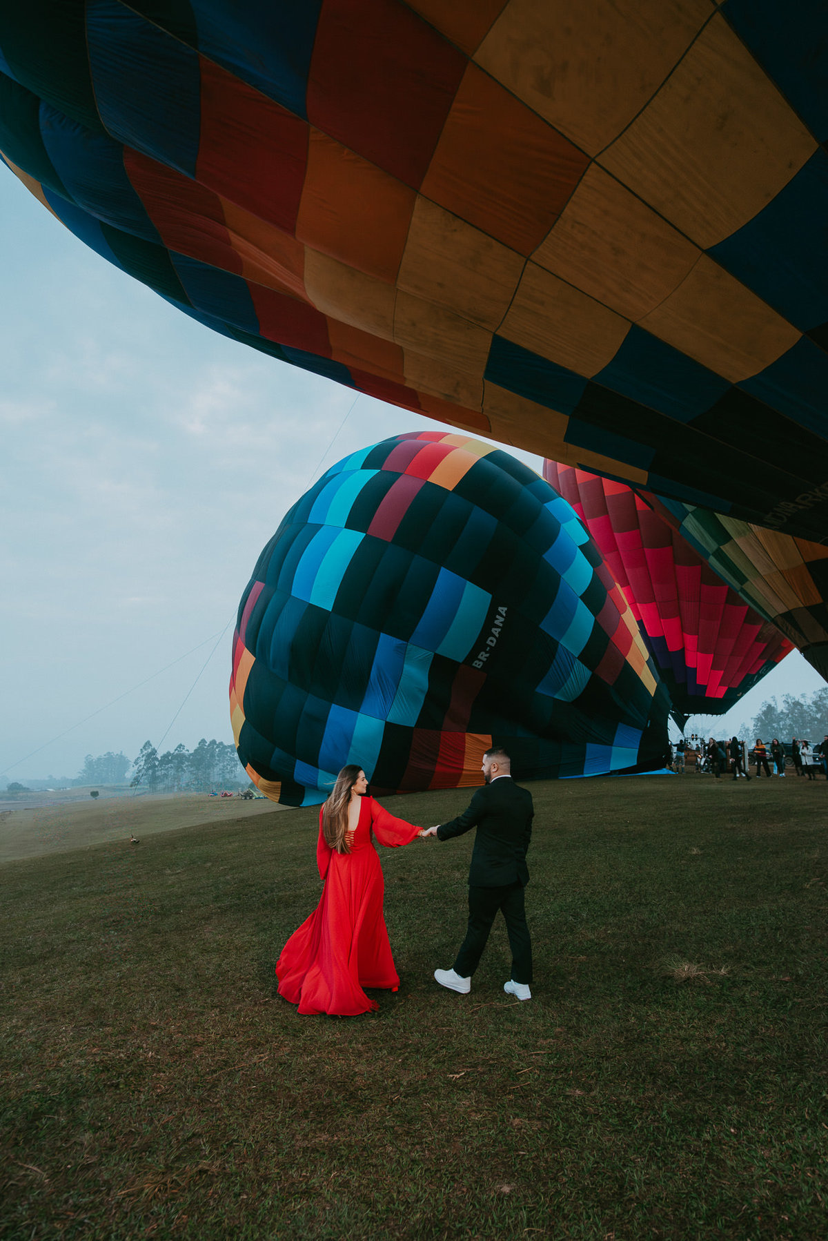 registro de um pedido especial com balões nos Cânions do Sul.