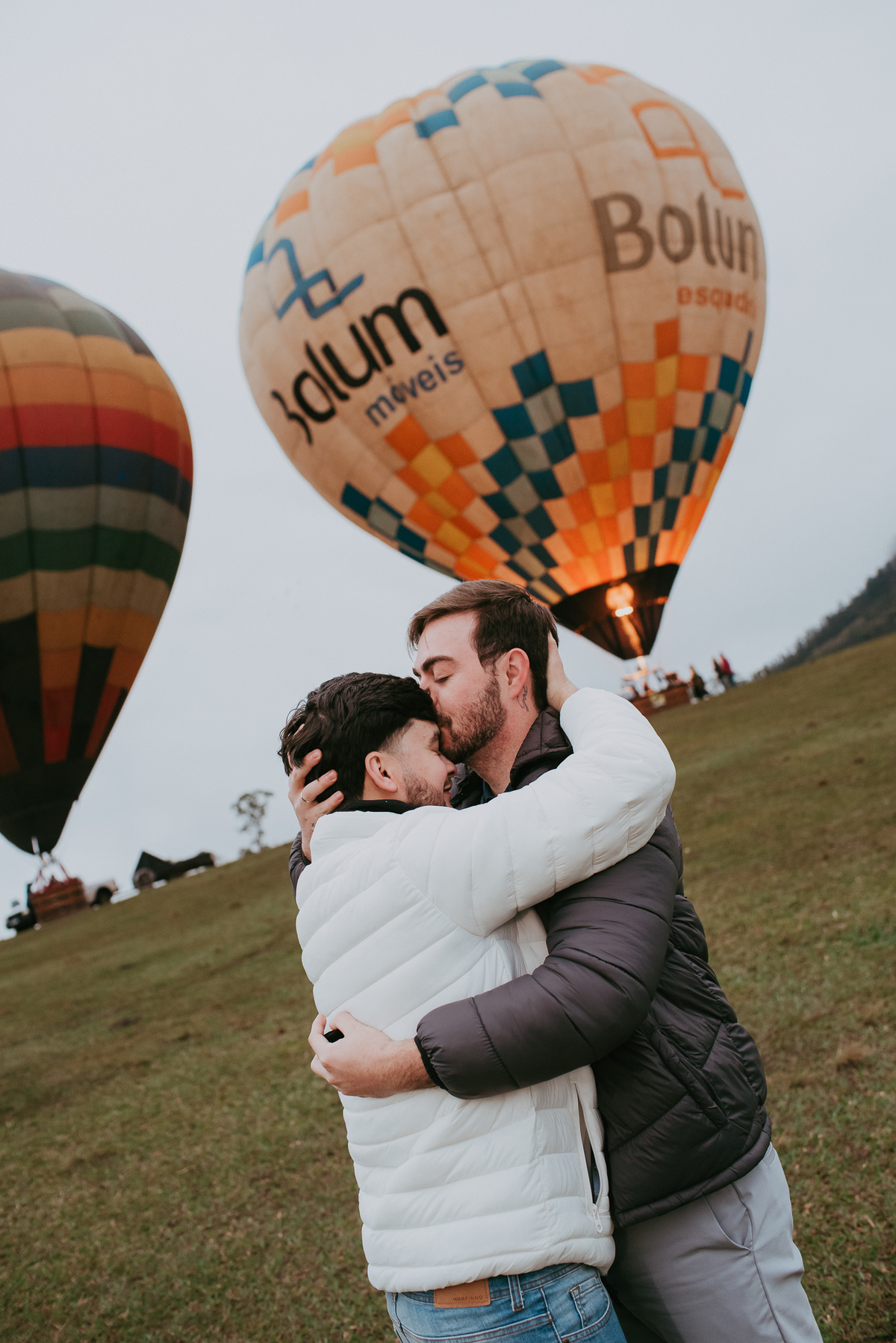 Pedido de casamento LGBT em balão em Praia Grande SC.
